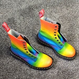 Dr. Martens Multicolor Unisex Gradient Pride Combat Boots